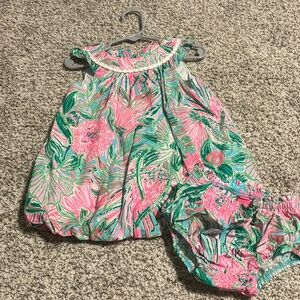 EUC Baby Paloma Bubble Dress in Coming in Hot 18-24m